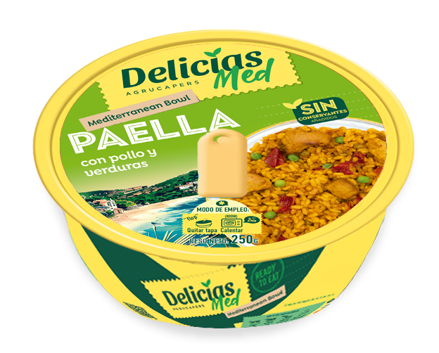 PAELLA con pollo y verduras