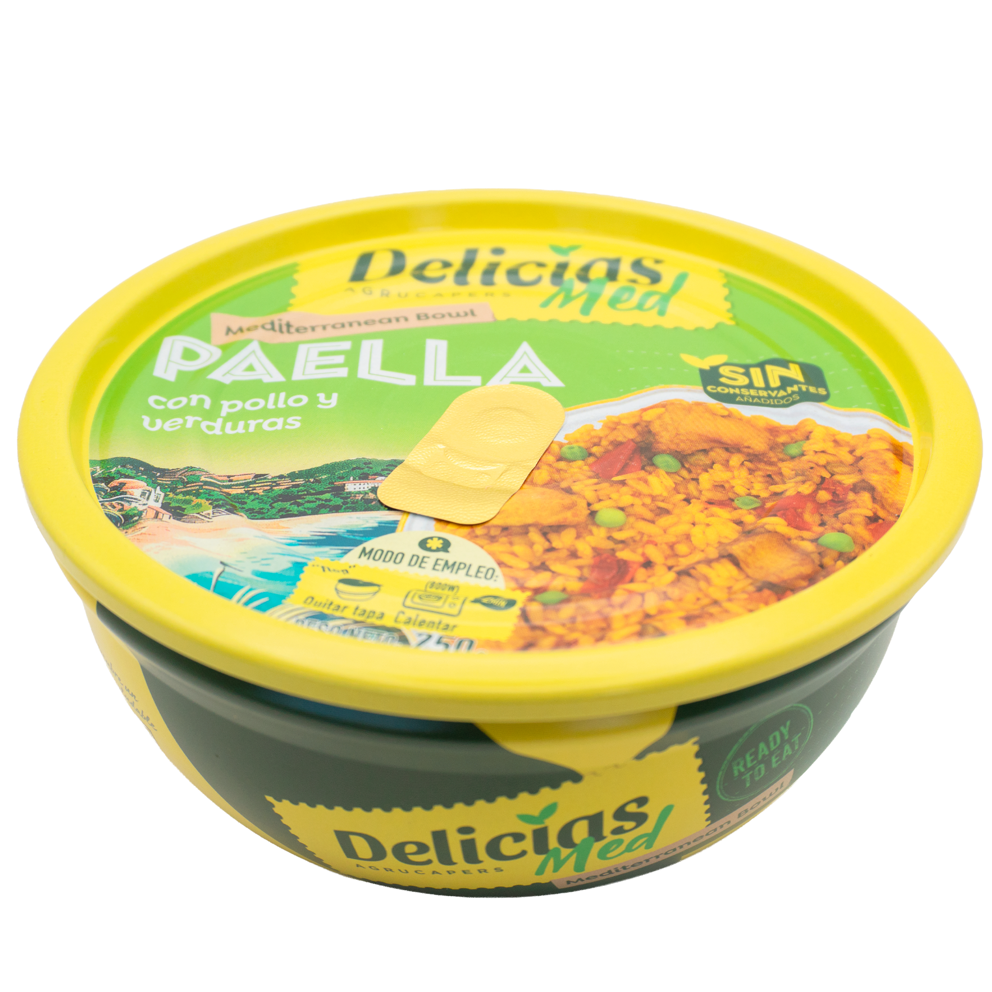 PAELLA con pollo y verduras